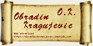 Obradin Kragujević vizit kartica